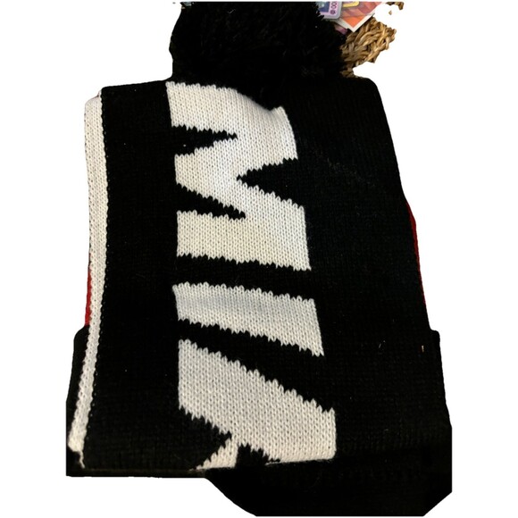 Miami Heat NBA Beanie Scarf Set Black Red Hat Basketball Florida New - Picture 4 of 6